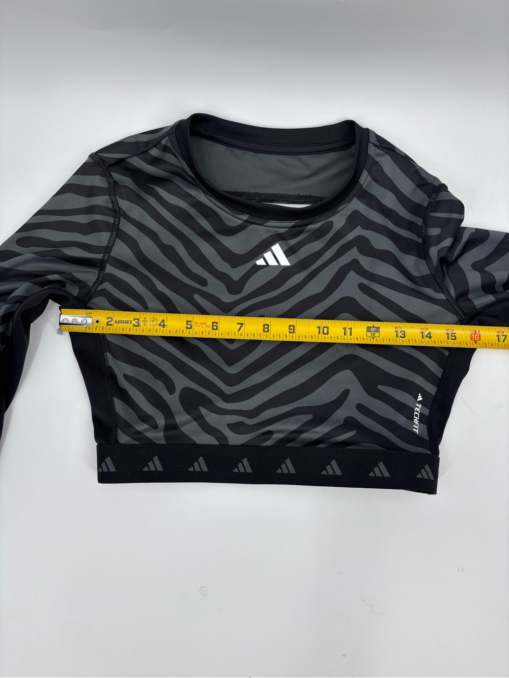 adidas Women's Black & Gray Zebra Print High-Waist Leggings - Picture 7 of 13